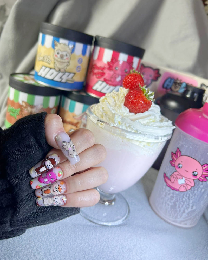 <p>Paznokcie inspirowane HOLY Milkshakes! 💖</p>